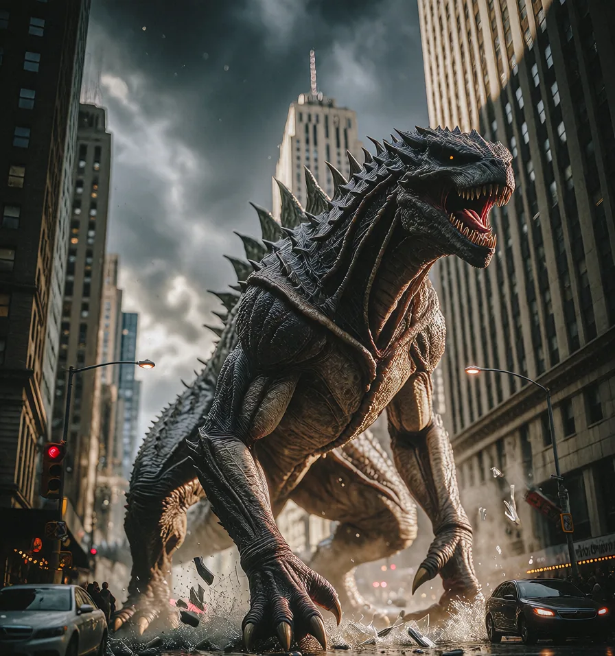 Photoreal AI generation of a cinematic creature
